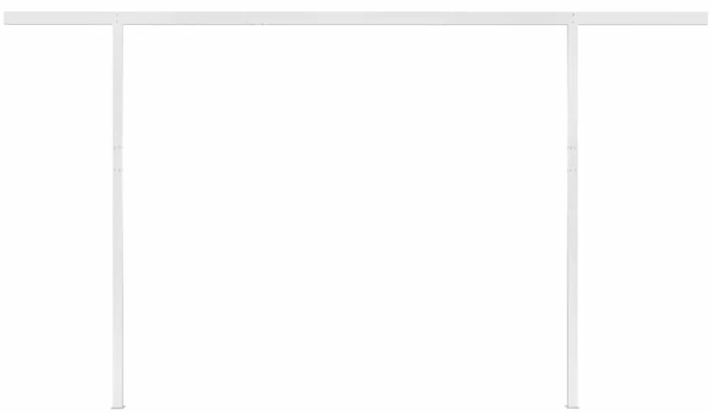 vidaXL Τέντα Συρόμενη Αυτόματη με Στύλους Ανθρακί 4,5 x 3 μ.