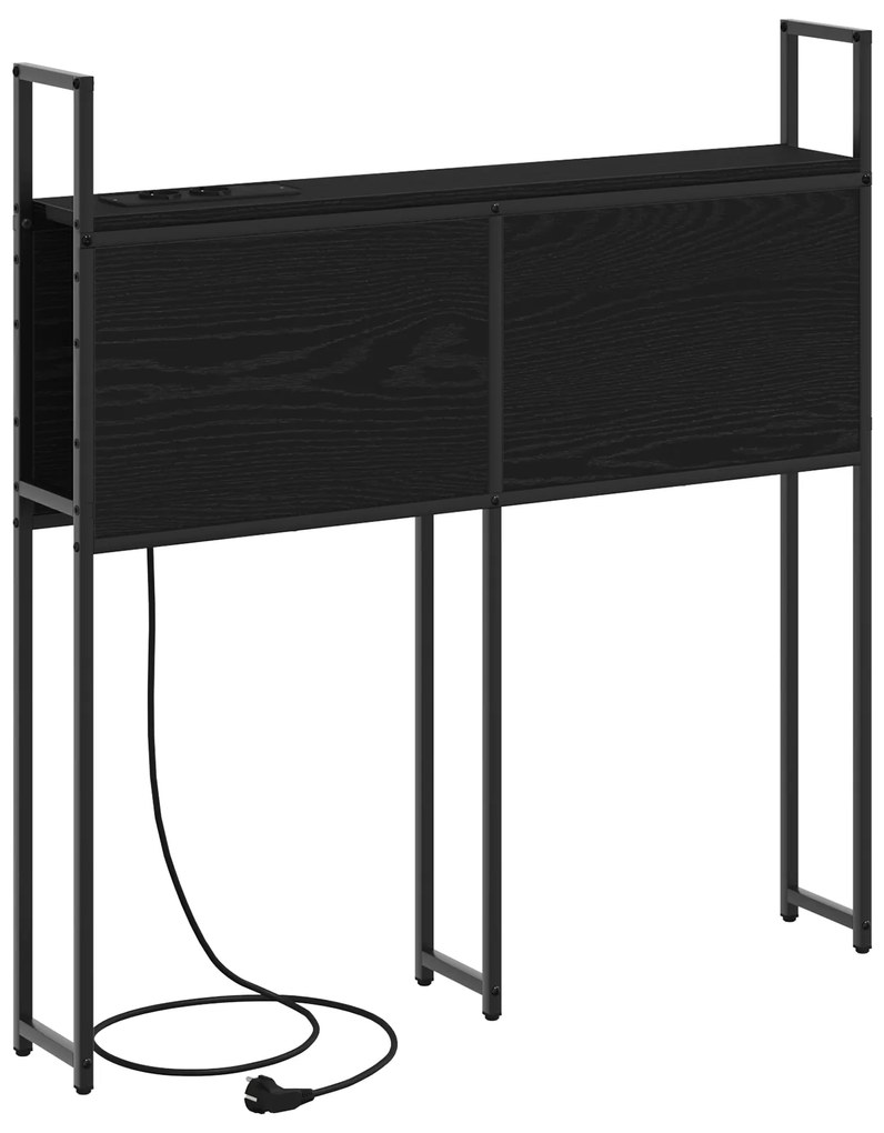 vidaXL Κεφαλάρι Αποθήκης Μαύρη δρυς 75 cm Επεξεργασμένο ξύλο