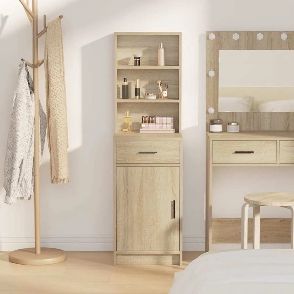 vidaXL Highboard Sonoma Δρυς 40 x 40.5 x 135 εκ. Επεξεργασμένο ξύλο