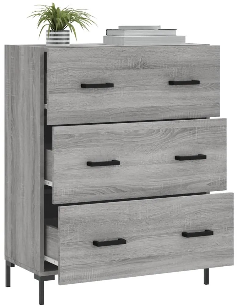vidaXL Ντουλάπι Γκρι Sonoma 69,5 x 34 x 90 εκ. από Επεξεργασμένο Ξύλο
