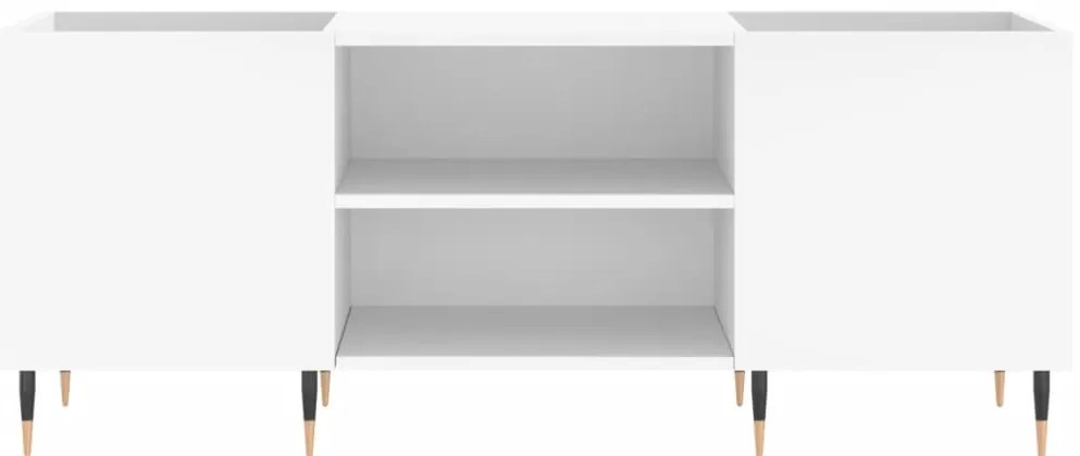 vidaXL Δισκοθήκη Λευκή 121 x 38 x 48 εκ. Επεξεργασμένο Ξύλο