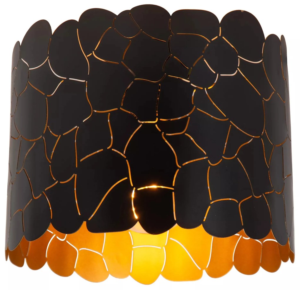 Φωτιστικό Οροφής Lucide 21134-26-30 ALMELO Μαύρο Ματ (Black Mat)|Χρυσό Χρώμα (Gold Coloured)