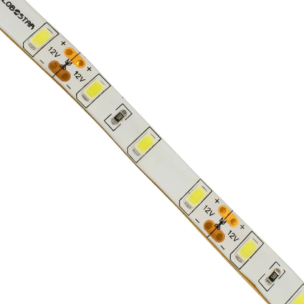 GloboStar® 70130 Ταινία LED SMD 5730 5m 20W/m 60LED/m 2600 lm/m 120° DC 12V Αδιάβροχη IP65 Ψυχρό Λευκό 6000K