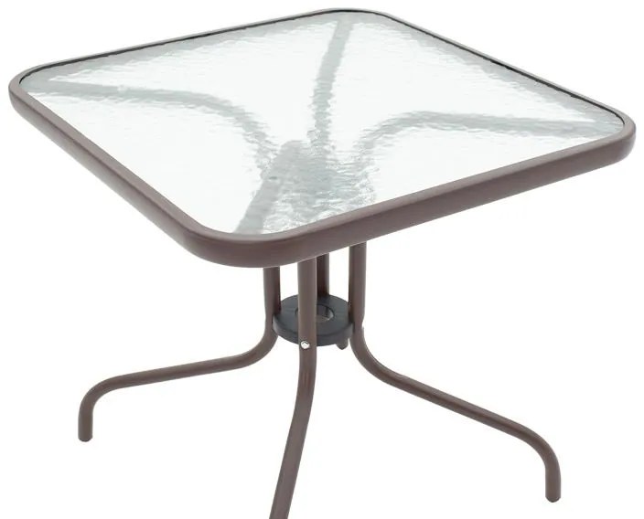 Tραπεζαρία Obbi-Watson σετ 5τεμ καφέ μέταλλο-pe rattan 80x80x70εκ 80x80x70 εκ.