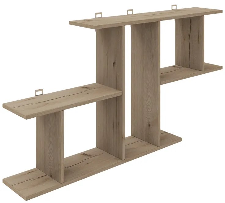 Ραφιέρα τοίχου Vertoura pakoworld σε oak απόχρωση 116x18.5x60cm