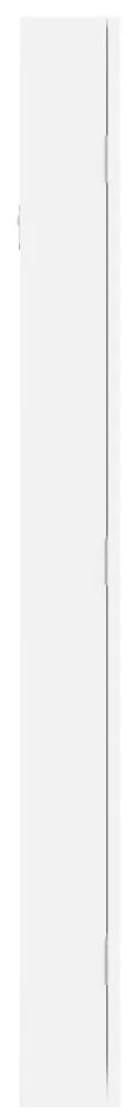 vidaXL Έπιπλο Κοσμημάτων με Καθρέφτη Επιτοίχιο Λευκό 37,5x10x106 εκ.