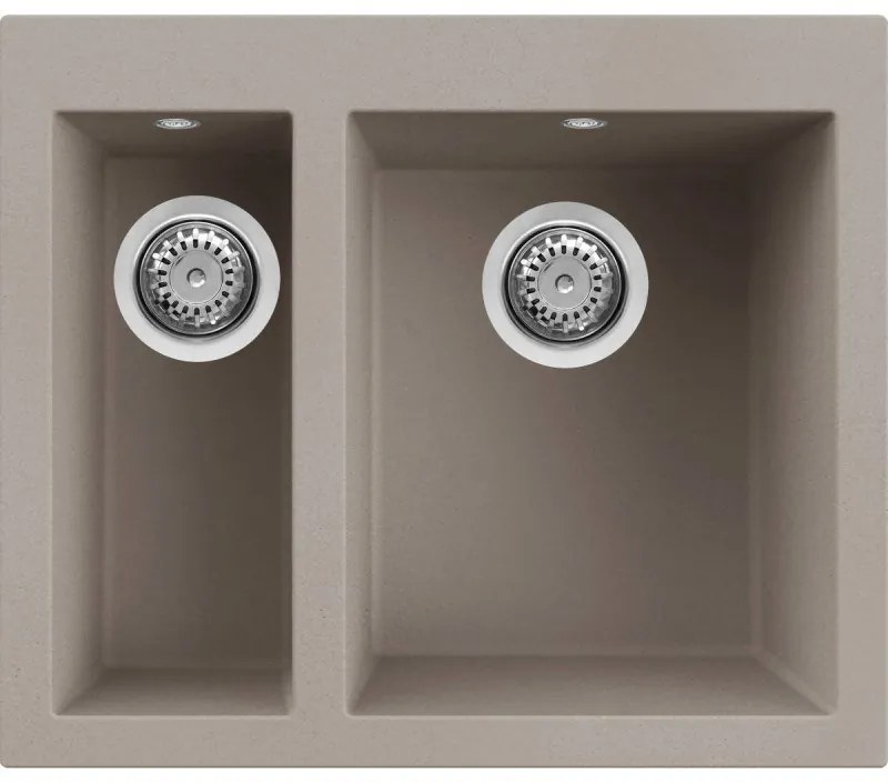 Elleci Quadra 150 Ένθετος Νεροχύτης κουζίνας Tortora 43 59x50cm