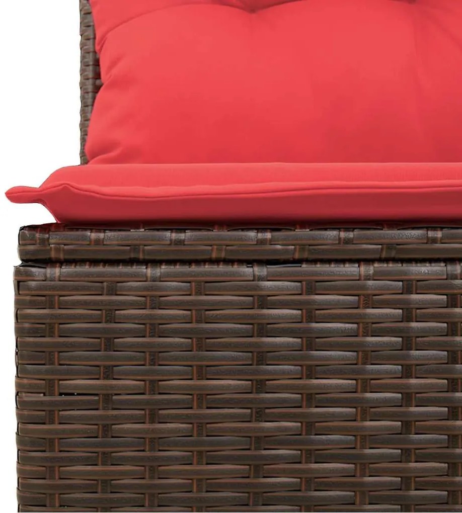 vidaXL Σαλόνι Κήπου Σετ 9 τεμ. Καφέ από Συνθ. Ρατάν με Μαξιλάρια