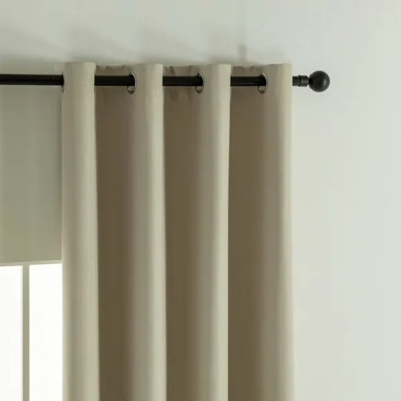 Beauty Home Κουρτίνα Full Blackout σκίασης με 8 κρίκους Soft Art 8391 Beige 140x270 Άμμου