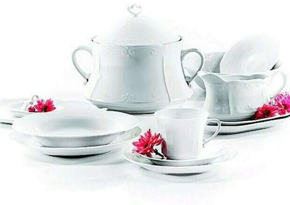 Σερβίτσιο Πιάτα Φαγητού Kamelia (Σετ 20Τμχ) 41.000.40 White Cryspo Trio 20 τμχ Porcelain