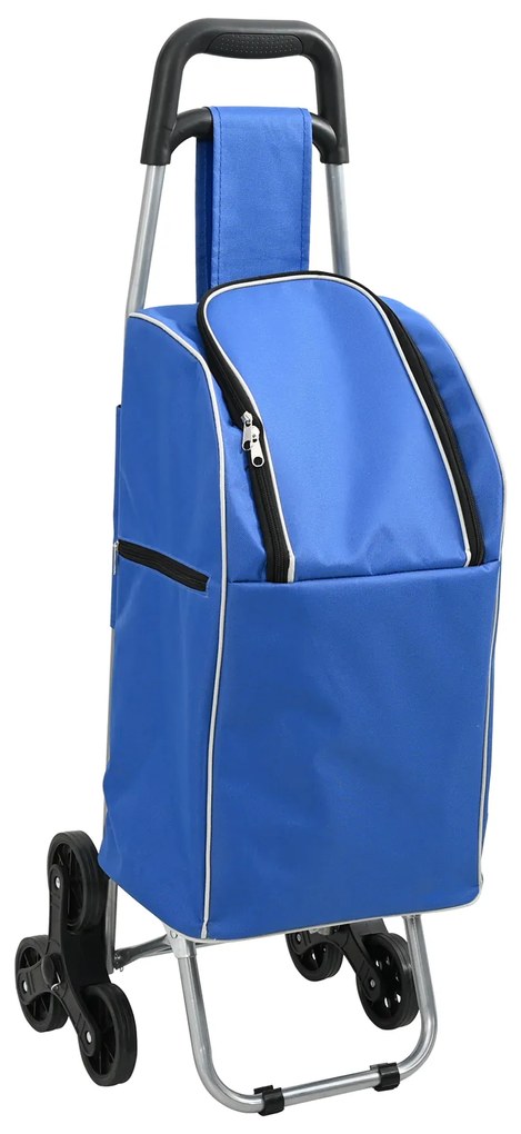 vidaXL Καρότσι Αγορών Μπλε 39.5 x 36 x 92.5 εκ Ύφασμα Oxford