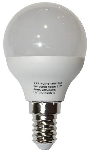 Adeleq Led Λάμπα Σφαιρικό Ε14 7W 230V Θερμό 3000Κ 13-1412700