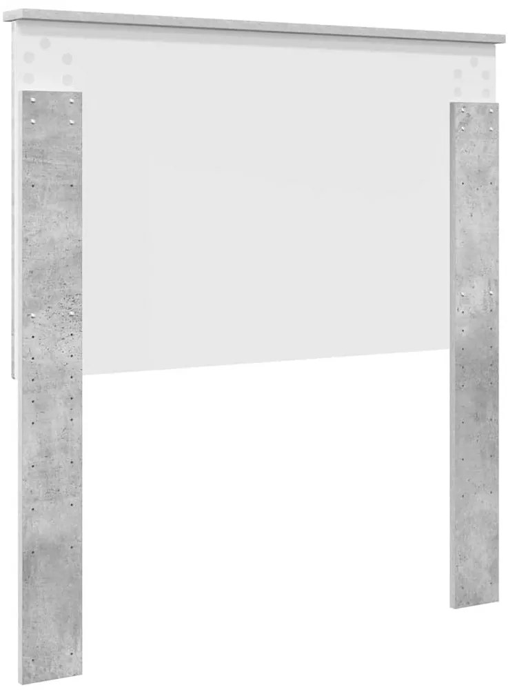 vidaXL Κεφαλάρι με κεφαλάρι Σκυρόδεμα Γκρι 90 cm Επεξεργασμένο ξύλο