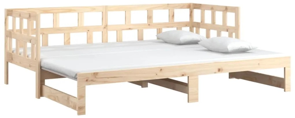 vidaXL Καναπές Κρεβάτι Συρόμενος 2x(90x200) εκ. από Μασίφ Πεύκο