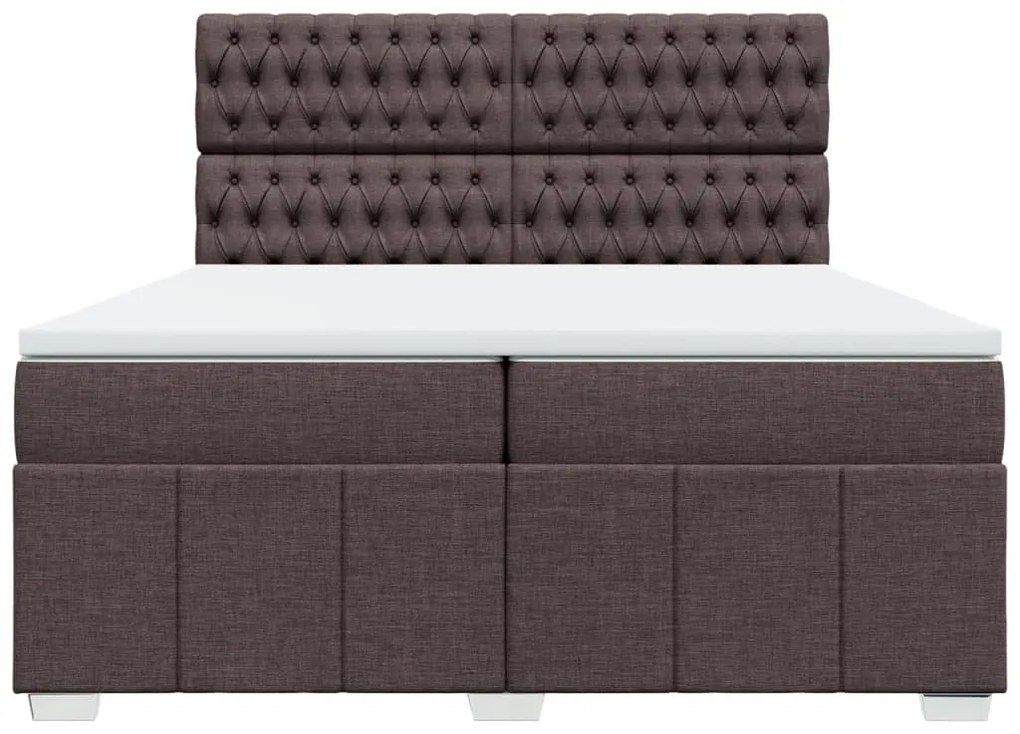 ΚΡΕΒΑΤΙ BOXSPRING ΜΕ ΣΤΡΩΜΑ ΣΚΟΥΡΟ ΚΑΦΕ 200X200 ΕΚ. ΥΦΑΣΜΑΤΙΝΟ 3294085