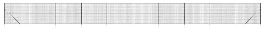 vidaXL Συρματόπλεγμα Περίφραξης Ανθρακί 1,6 x 25 μ. με Καρφωτές Βάσεις