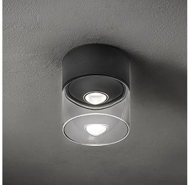 Πλαφονίερα Φωτιστικό Οροφής LED 6,5W IP65 3000K Σκούρο Γκρι Lens LD0750G3 Zafferano-LD0750G3-Λευκό LD0750G3
