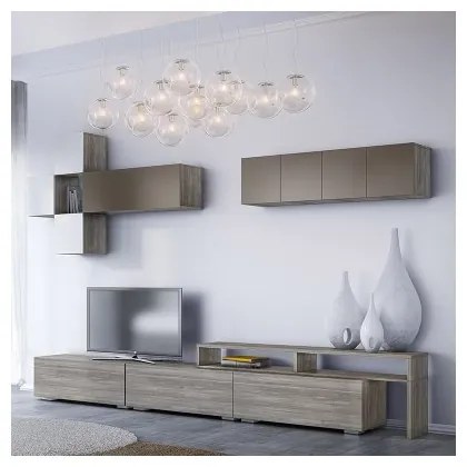 Σύνθεση σαλονιού "SMART 1" σε χρώμα σταχτί-λευκό 500-00123