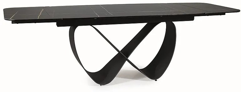 STÓŁ INFINITY CERAMIC CZARNY AZARIO BLACK/CZARNY MAT 160(240)X95