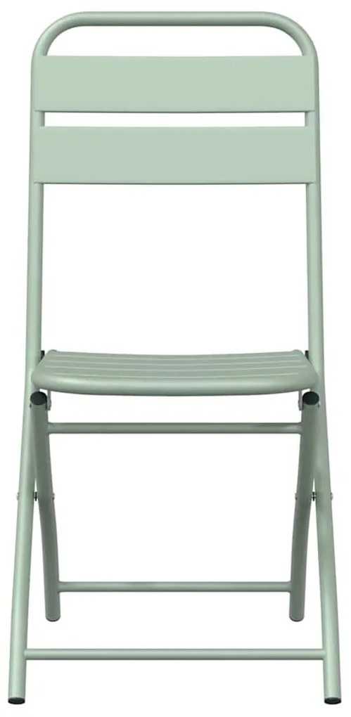 vidaXL Πτυσσόμενη Καρέκλα Κήπου 2 pcs Πράσινο 55 x 56.5 x 91εκ Ατσάλι