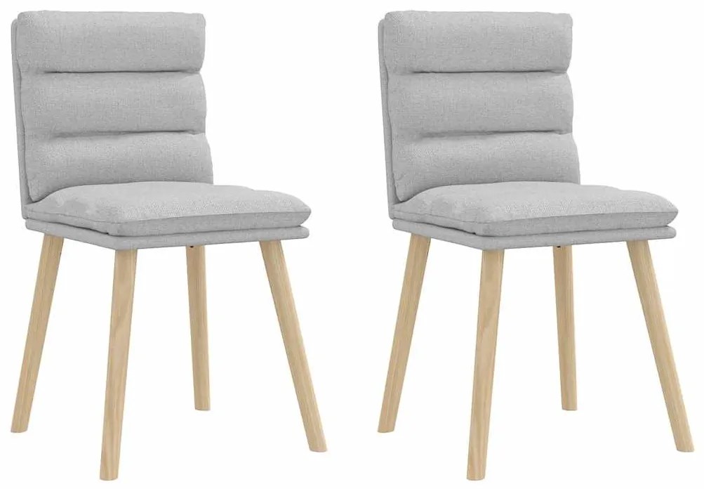 vidaXL Καρέκλες Τραπεζαρίας 2 τεμ. Σύννεφο Γκρι Υφασμάτινες