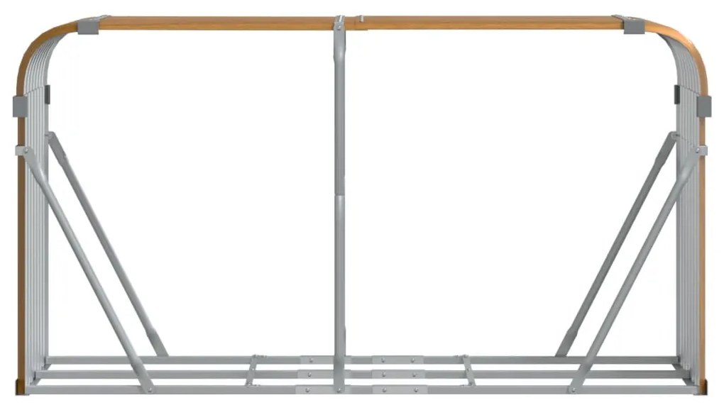 vidaXL Ξυλοθήκη Ξύλινη Όψη 180x45x100 εκ. από Γαλβανισμένο Ατσάλι