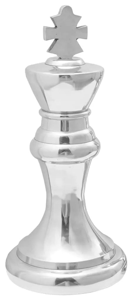 Γλυπτά 2 pcs Ασημί 17 x 17 x 42 εκ. Αλουμίνιο