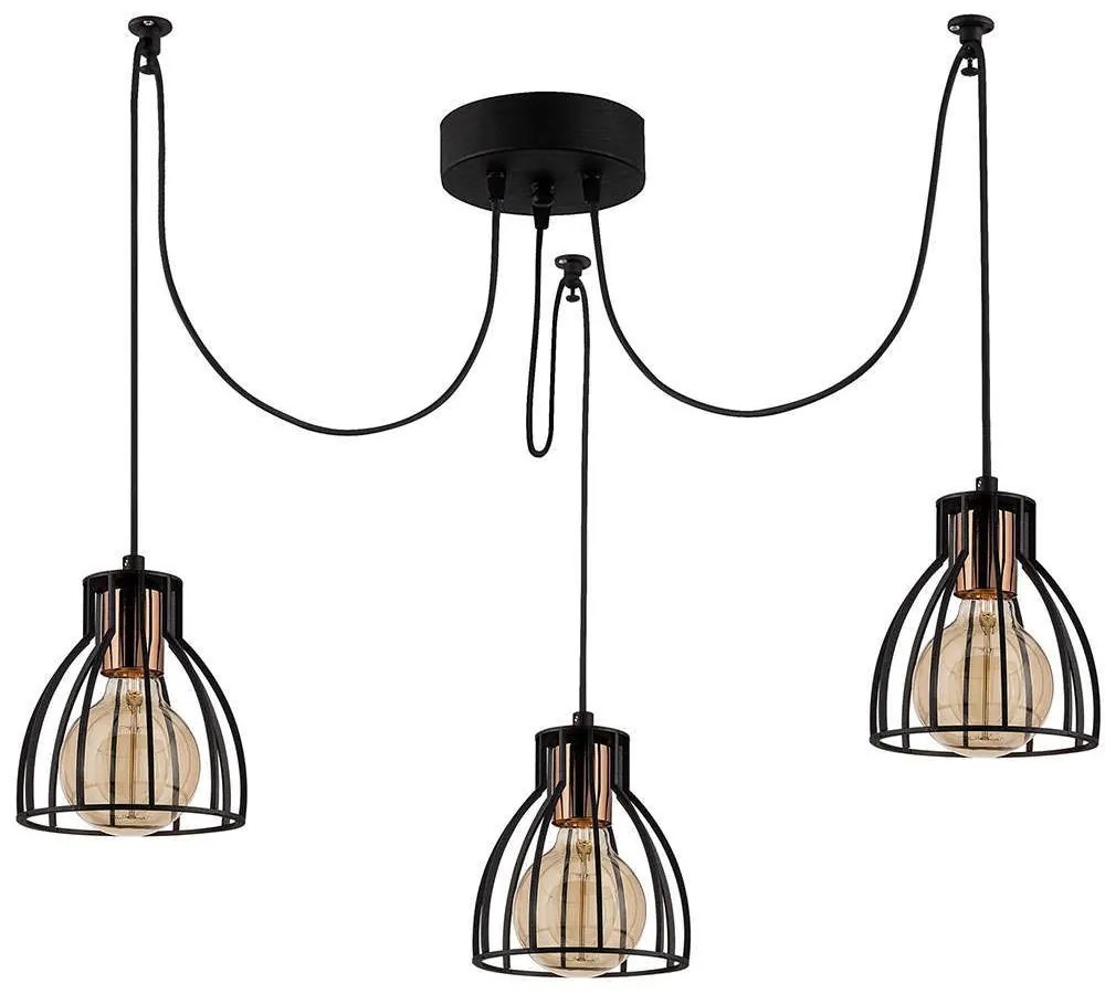 Φωτιστικό Οροφής Kemah 525NOR1569 Φ105x106cm 3xE27 40W Black-Bronze Opviq