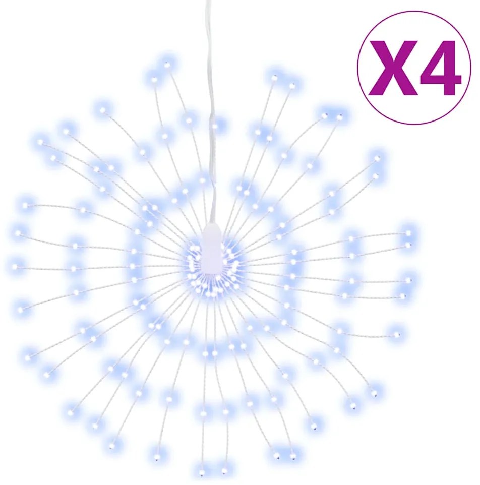 vidaXL Φωτάκια Χριστουγεννιάτικα 4 Τεμ. 140 LED Ψυχρό Λευκό 17 εκ.