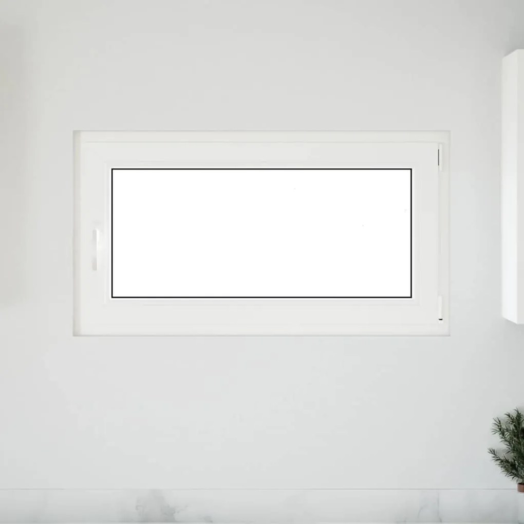 vidaXL Παράθυρο Υπογείου "RISOR" 110x70 εκ. Ανακλινόμενο & Περιστρεφόμενο DIN Δεξιό Λευκό