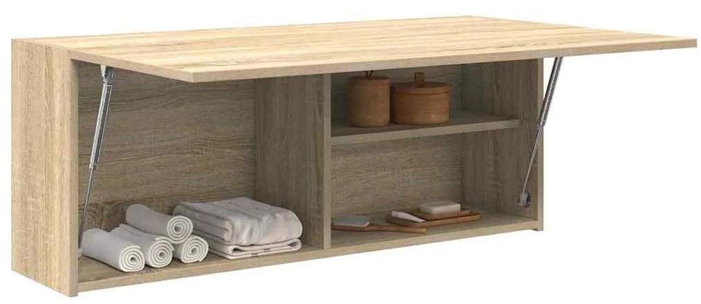 vidaXL Ντουλάπι τοίχου μπάνιου Sonoma Oak 100x25x40 cm