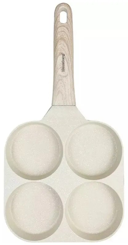 Klausberg KB 7823 τηγάνι 4 διαμερισμάτων, 18,5 cm, μαρμάρινο φινίρισμα, επαγωγικό, μπεζ