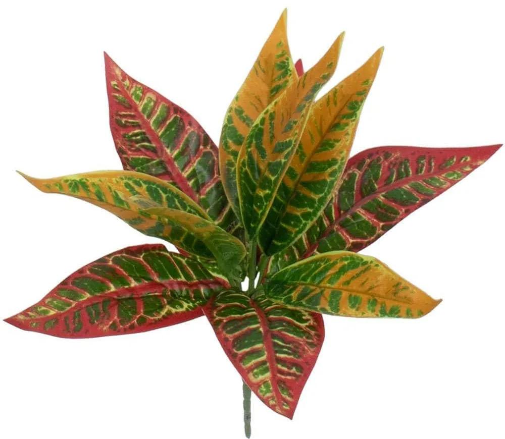 Τεχνητό Κλαδί-Φυτό Red Aglaonema 78275 27cm Multi GloboStar Πλαστικό, Ύφασμα