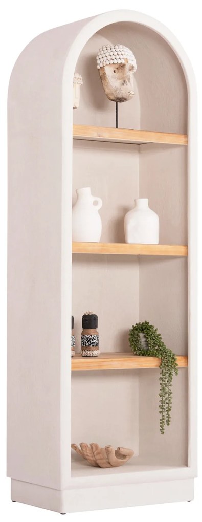 ΡΑΦΙΕΡΑ ΣΕΙΡΑ SANTORINI HM18045 MDF ΥΠΟΛΕΥΚΟ-ΡΑΦΙΑ ΞΥΛΟ ΕΛΑΤΟΥ ΦΥΣΙΚΟ 60x38,5x179Υεκ. (1 Τεμμάχια)