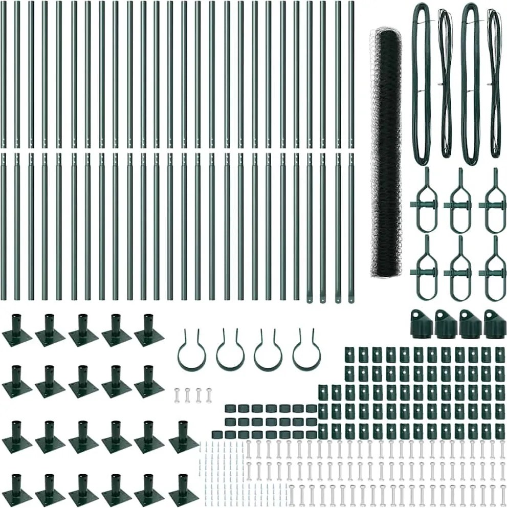 vidaXL Στύλος Περιφράξεων Πράσινο