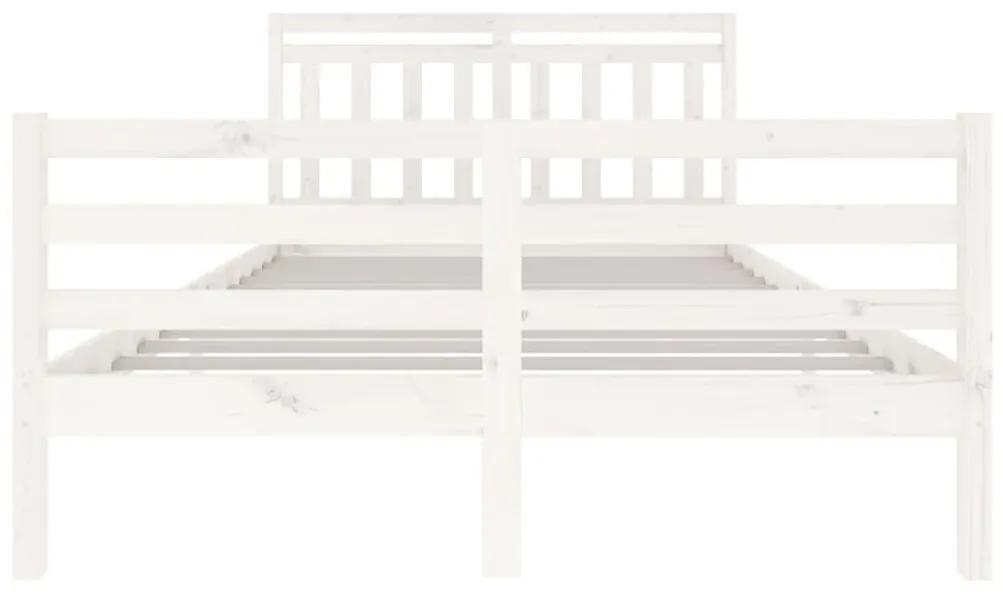 Πλαίσιο Κρεβατιού Λευκό 140 x 200 εκ. από Μασίφ Ξύλο - Λευκό