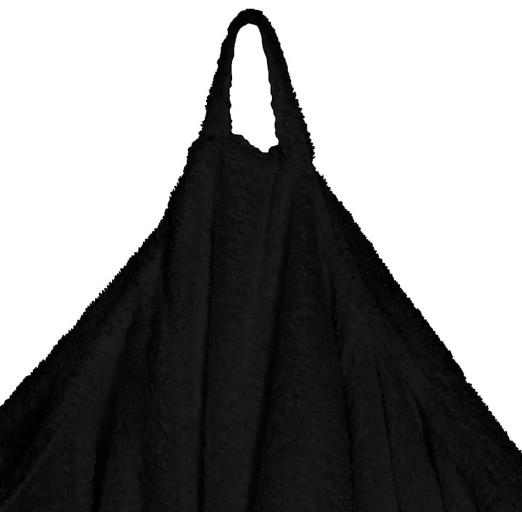 vidaXL Μπουρνούζι KINN Μαύρο XXL Βαμβάκι