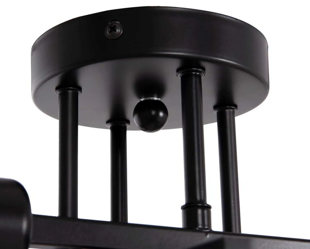 ΦΩΤΙΣΤΙΚΟ ΟΡΟΦΗΣ ΠΟΛΥΦΩΤΟ LIGHTY HM7428.11 ΜΕΤΑΛΛΟ ΣΕ ΜΑΥΡΟ 28x28x15Υεκ.