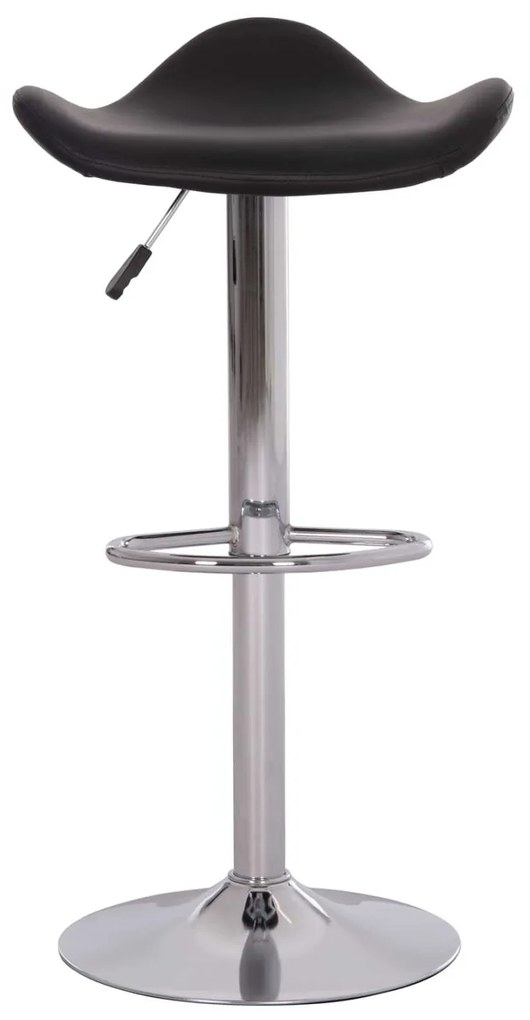 ΣΚΑΜΠO ΜΠΑΡ ΠΕΡΙΣΤΡΕΦΟΜΕΝΟ GANNA HM201.21 ΜΕ ΑΜΟΡΤΙΣΕΡ-ΜΑΥΡΟ PU 44x42x87Υεκ.