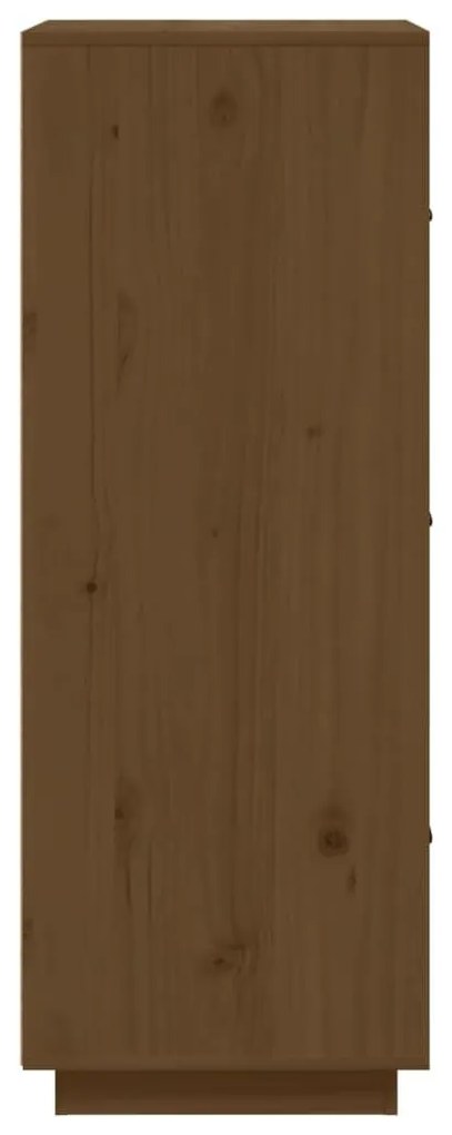 Ντουλάπι Ψηλό Καφέ Μέλι 34x40x108,5 εκ. από Μασίφ Ξύλο Πεύκου - Καφέ
