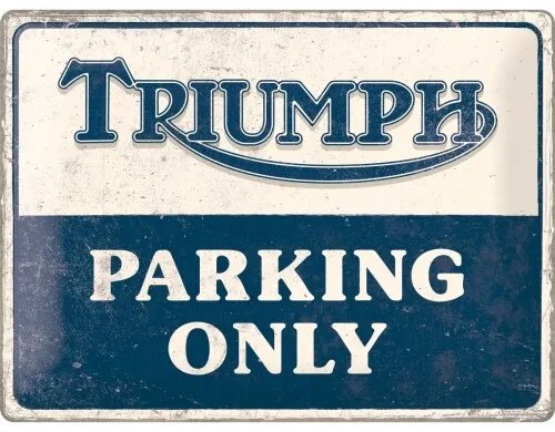 Μεταλλική πινακίδα Triumph - Parking Only