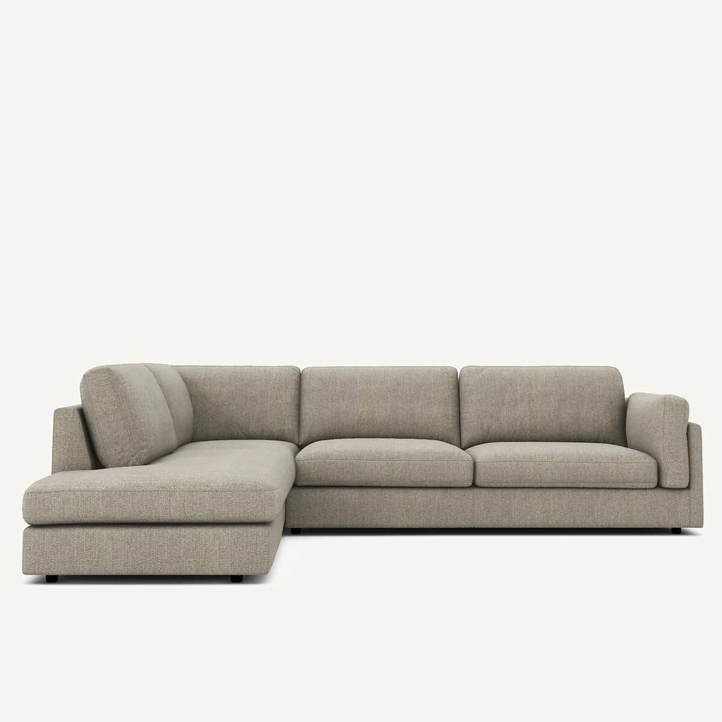 Γωνιακός καναπές με ανάκλιντρο σε υφή τουίντ, César