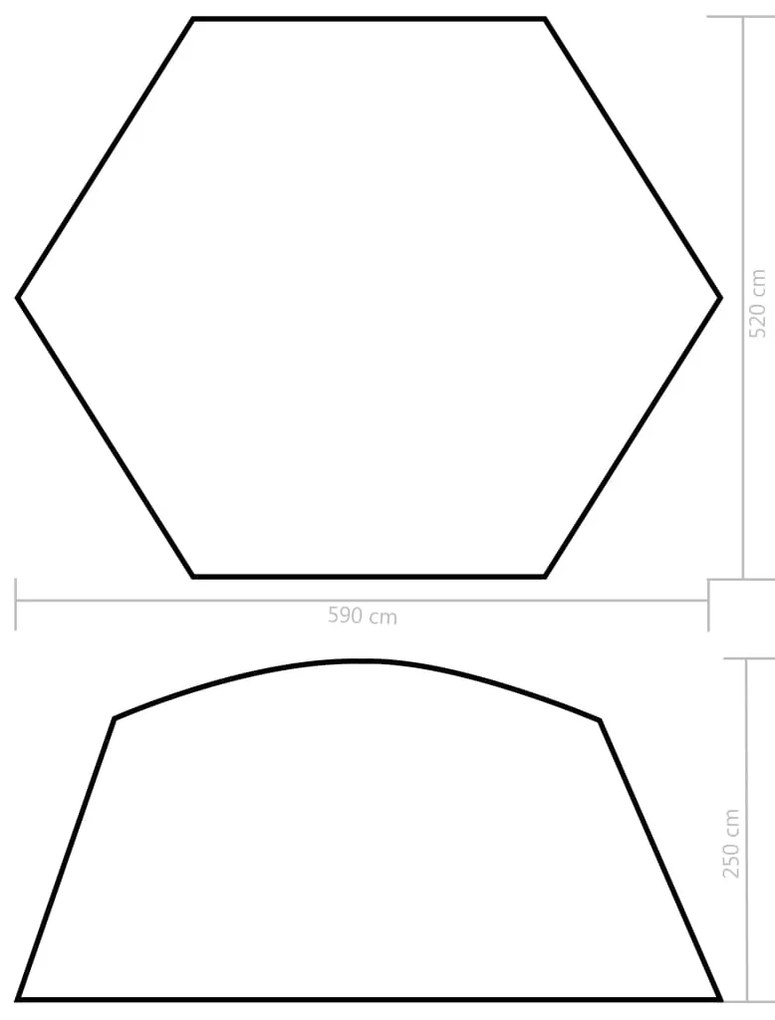 vidaXL Σκίαστρο Πισίνας Μπλε 590 x 520 x 250 εκ. Υφασμάτινο
