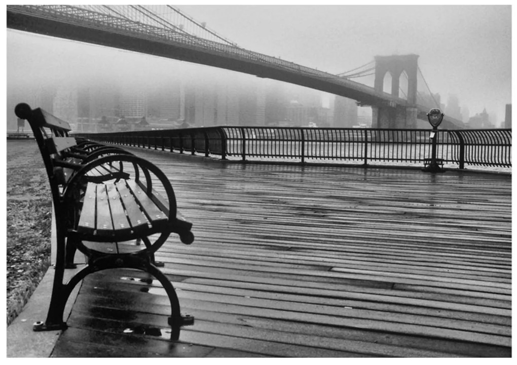 Φωτοταπετσαρία - A Foggy Day on the Brooklyn Bridge 100x70