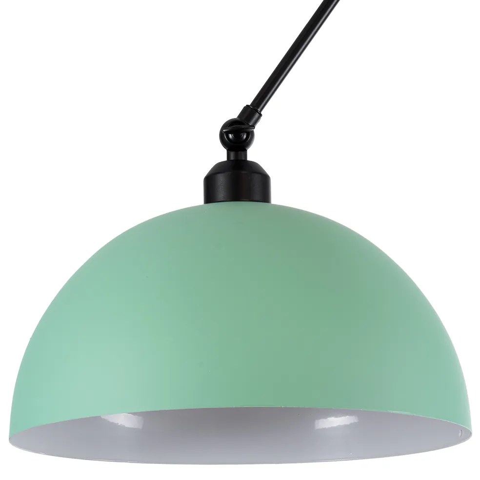 GloboStar LOTUS GREEN 00936 Μοντέρνο Φωτιστικό Οροφής Μονόφωτο Ανοιχτό Πράσινο Ματ Μεταλλικό Καμπάνα Φ30 x Y21cm - 00936