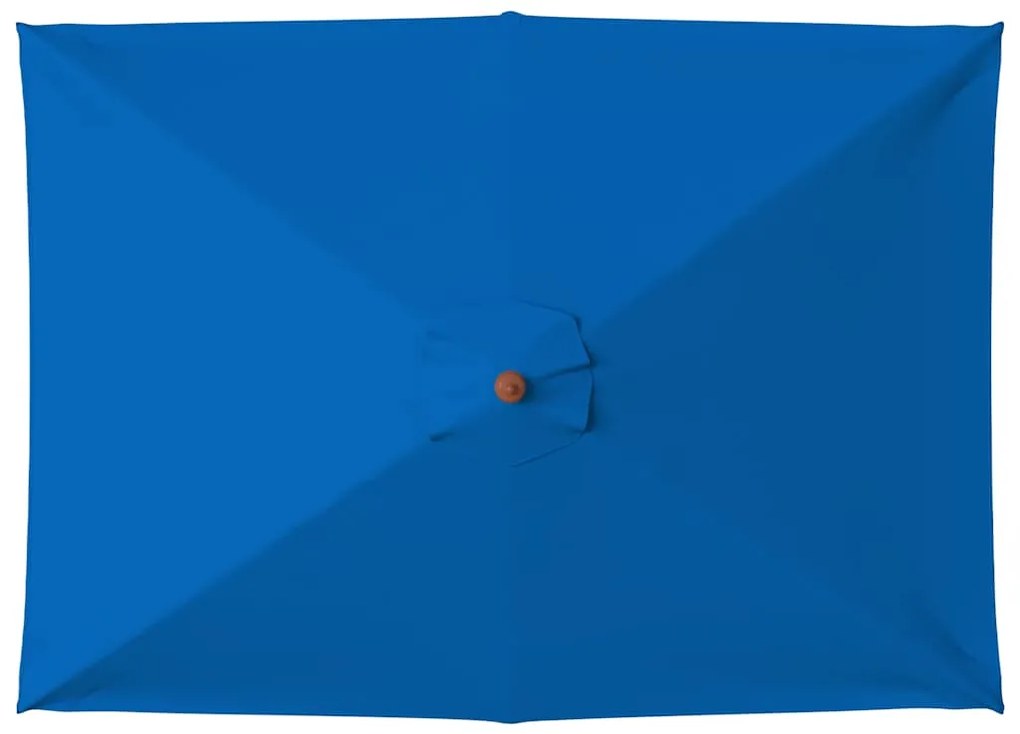 vidaXL Ομπρέλα Κήπου με Ξύλινο Ιστό Μπλε 150 x 200 εκ.