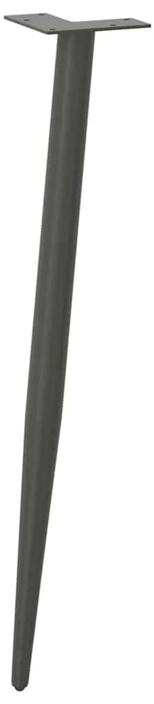 vidaXL Πόδια Κονσόλας Κωνικού Σχήματος 4 τεμ. Ανθρακί 72-73 εκ. Ατσάλι