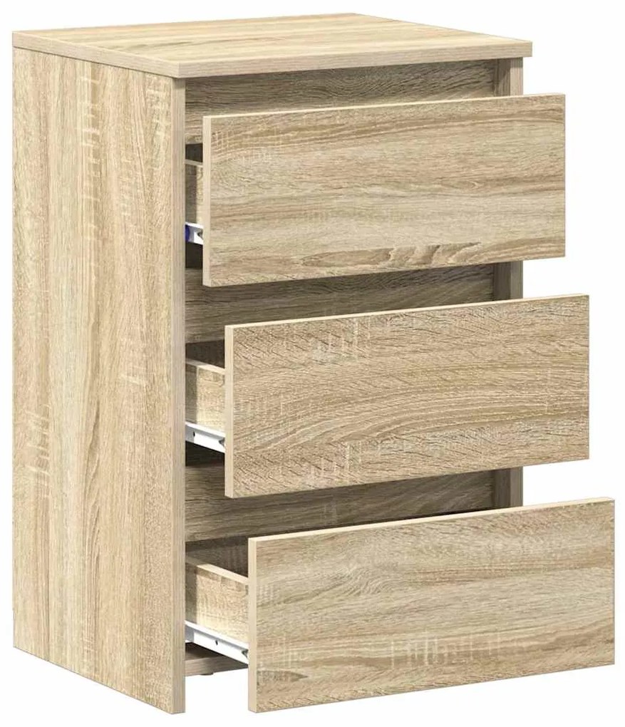 vidaXL Κομοδίνα 2 τεμ. Sonoma Δρυς 40 x 35 x 62,5 εκ. από Επεξ. Ξύλο