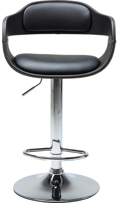 Σκαμπό Mπαρ Costa Δερματίνη Μαύρο 49x49x107εκ - Μαύρο