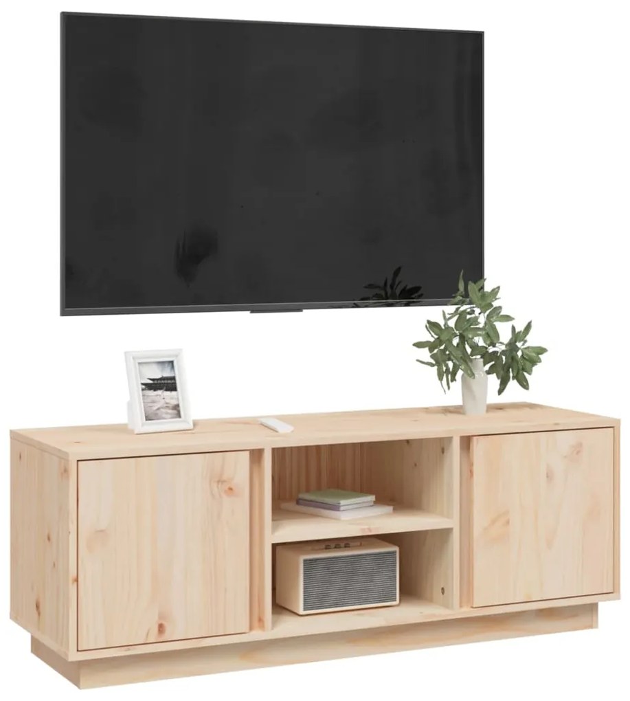 vidaXL Έπιπλο Τηλεόρασης 110 x 35 x 40,5 εκ. από Μασίφ Ξύλο Πεύκου